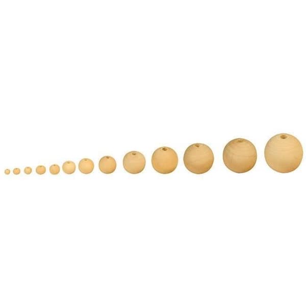 Påse med 100 träpärlor 10 mm