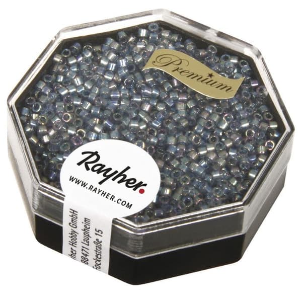 Perla - Miyuki - Delica - 1,6 mm - Ljusblå transparent - Japanskt glas