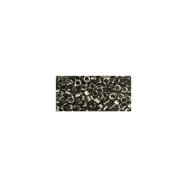 Perle - Miyuki - Delica - 2,2 mm - Metallisk grå stål - Glas