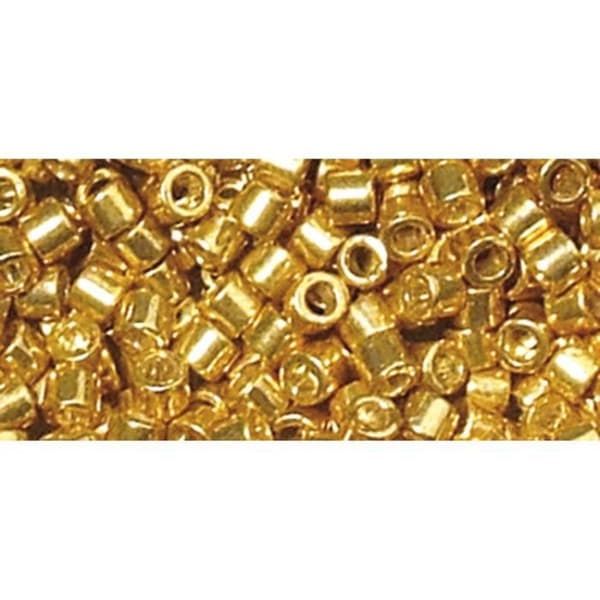 Perle - Miyuki - Delica - 2,2 mm - Metallisk guld - Japanskt glas