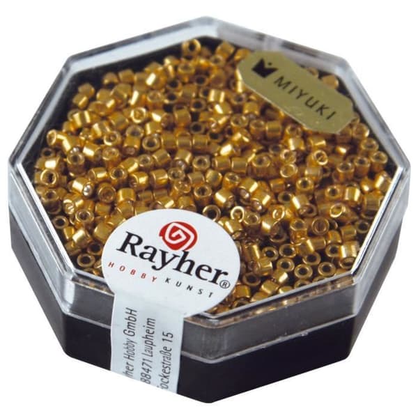 Perle - Miyuki - Delica - 2,2 mm - Metallisk guld - Japanskt glas