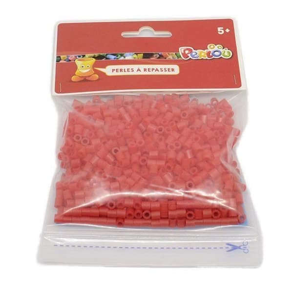 Parti med 1000 röda PERLOU strykpärlor - Kreativ leksak - 5 mm diameter