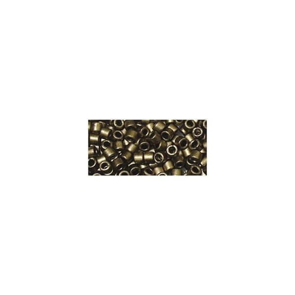 Miyuki Delica pärla - 2,2 mm - Rökig topas frostad metallic - Miyuki koppar-brons