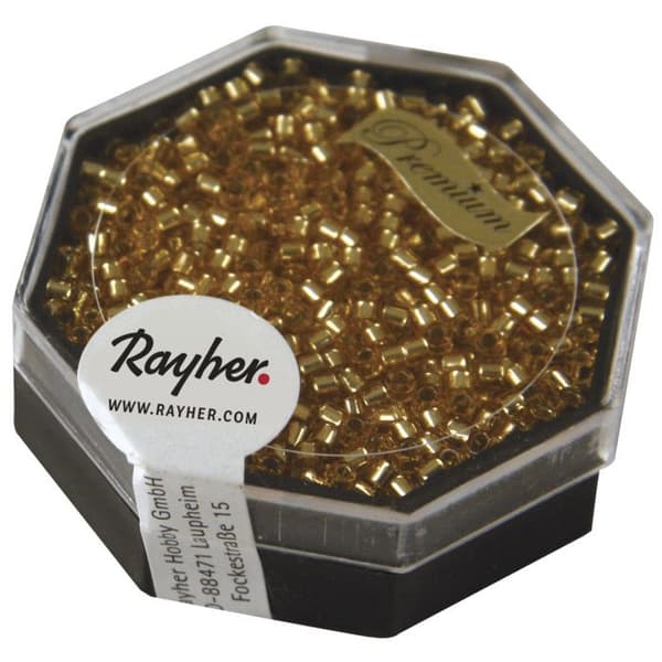 Miyuki Delica Bead - 2,2 mm - Silverkant - Ljus Topaz - Miyuki Gold