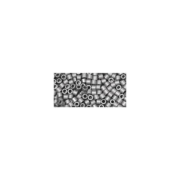 Perle - Miyuki - Delica - 1,6 mm - Metallic matt grå stål - Japanskt glas