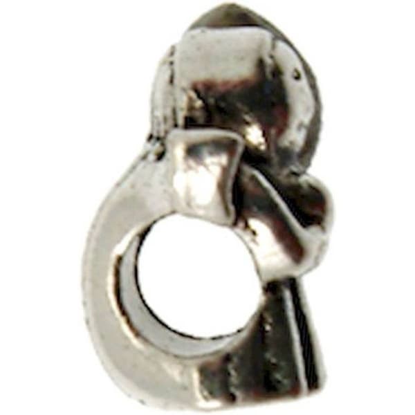 Perle metall stor hål 13mm Ängel (pack av 10)