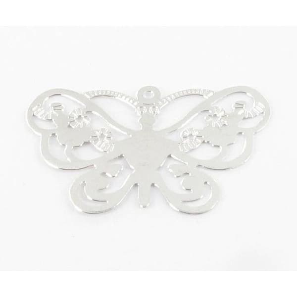 Filigranstämpel - MegaCrea - Skärm - Silverfärgad - 25x16 mm - Allergivänlig