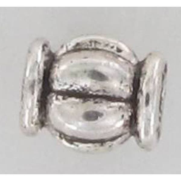 Perle - MegaCrea - Ansikte - Silver - Metall - Antiallergisk