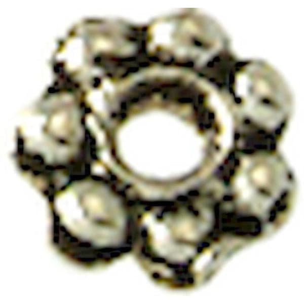 Interkalär pärla - MegaCrea - Rund - Silver - Nickel-fri metall - Blandad