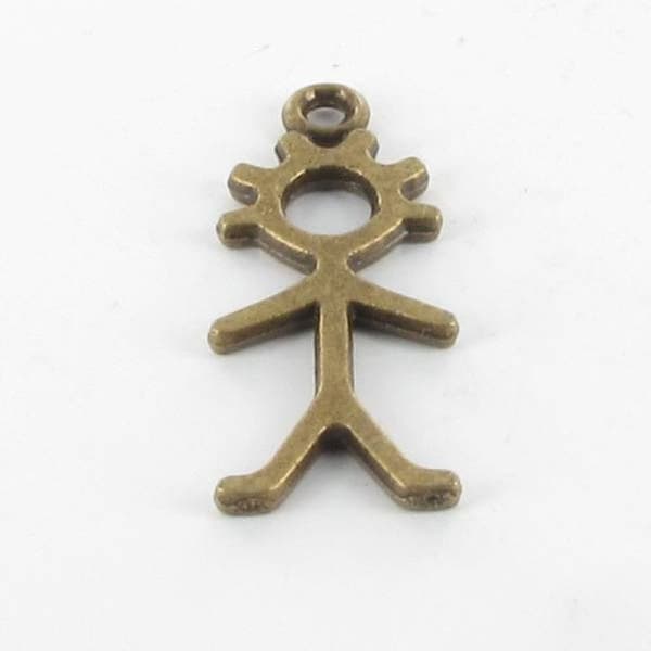 Breloque - MegaCrea - Killepojke - Färg: Brons - Metall - 25x10 mm