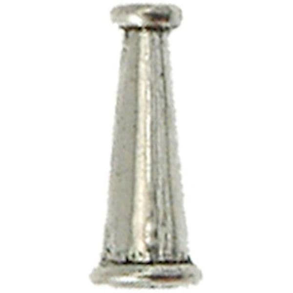 Pärlemетall kon 16x6 mm silverfärgad