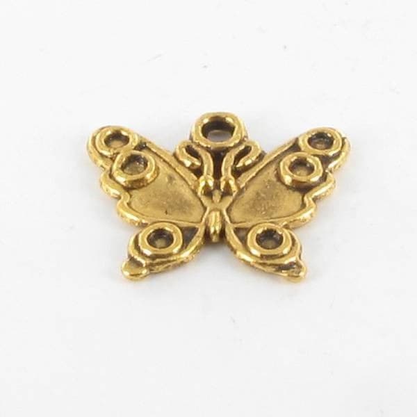 Breloque - MegaCrea - Fjäril - Guld - Metall - Anti-allergi