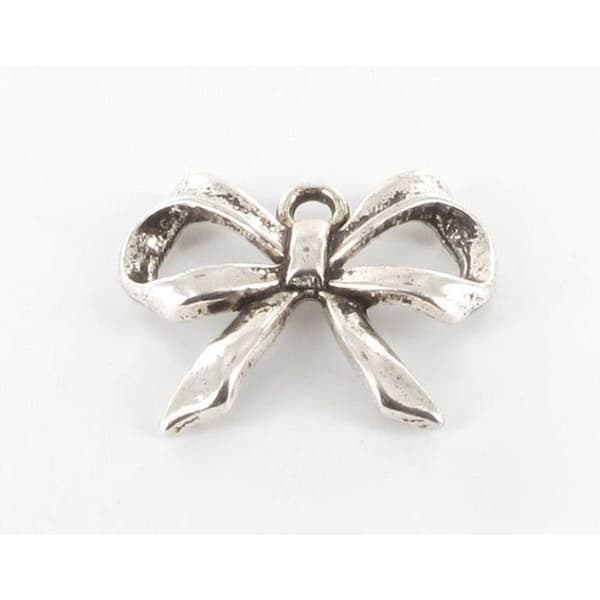 Breloque - MegaCrea - Knop n°1 - Silver - Nickel-fri metall - 1 styck
