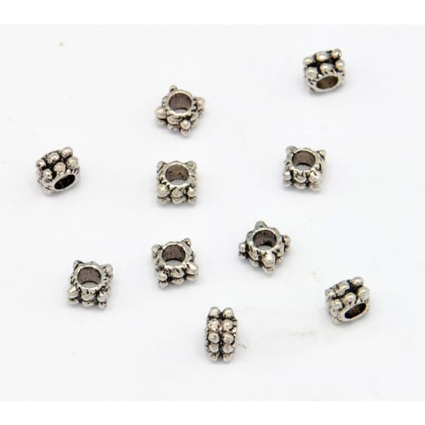 Metallrondellpärla Ø4mm Silver (pack om 10)
