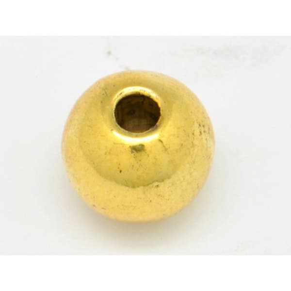 Perle - MegaCrea - Rond - Guld - Nickel fri metall - Blandad