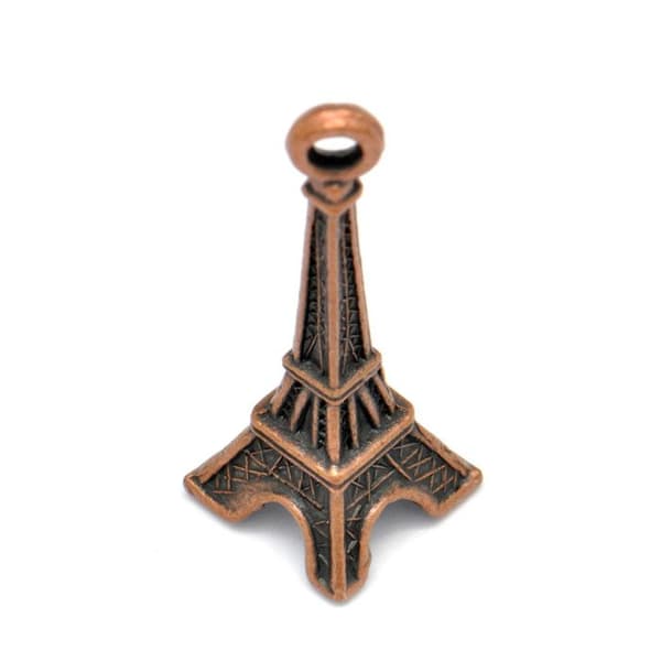 Breloque - TAL - Eiffeltornet - Koppart - Nickel-fri metall - 30x15 mm