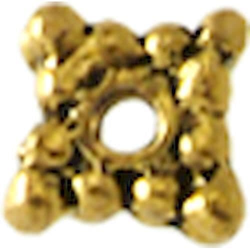 Metalldistansbricka - Fyrkantig - Guld - MegaCrea
