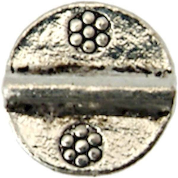 Perle - MegaCrea - Skiva - Silver - Metall - Anti-allergisk