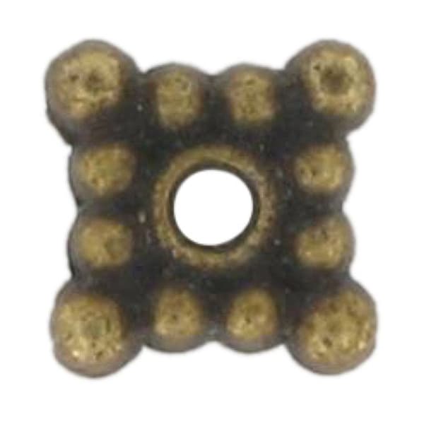 Intercalär pärla - MegaCrea - Fyrkant - Brons - Nickel-fri metall - Blanda