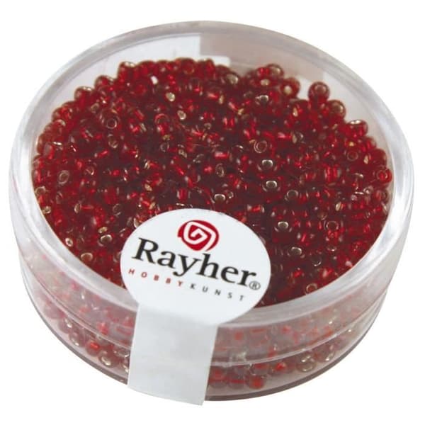 RAYHER Rocailles 2mm Ø Röd