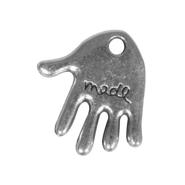 Handgjord metallberlock i silver