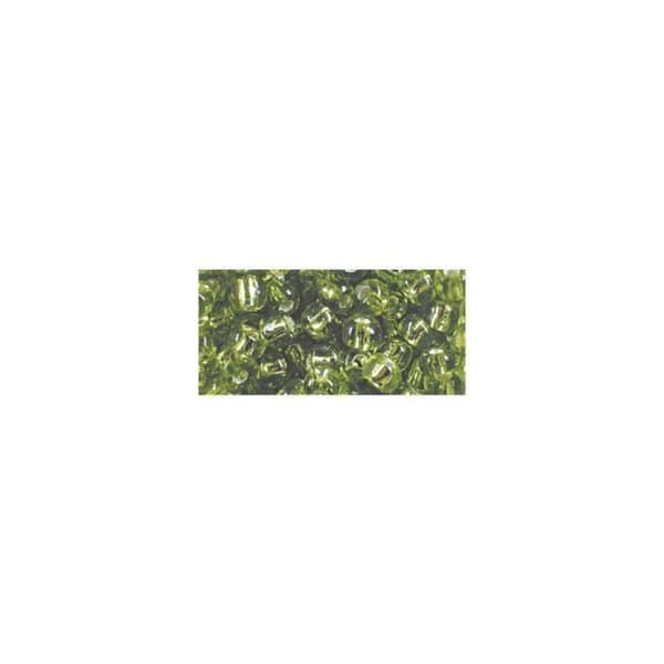 Rocailles - Rocailles - 4 mm - Ljusgrön - Silverförzinkning - 17 g