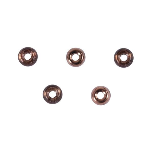 Perle rocaille Metallisk 5,5mm Koppar Stor hål 2mm 80 stycken