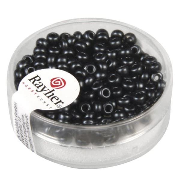 Perle rocaille cirée antracit 2,6 mm