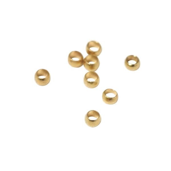 Crimppärla, guld, 0,8mm-1,5mm ø, tab.-LS 40st