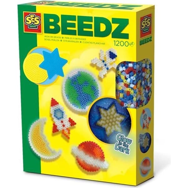 Beedz Glow in the Dark Bead Set - SES CREATIVE - 1400 stycken