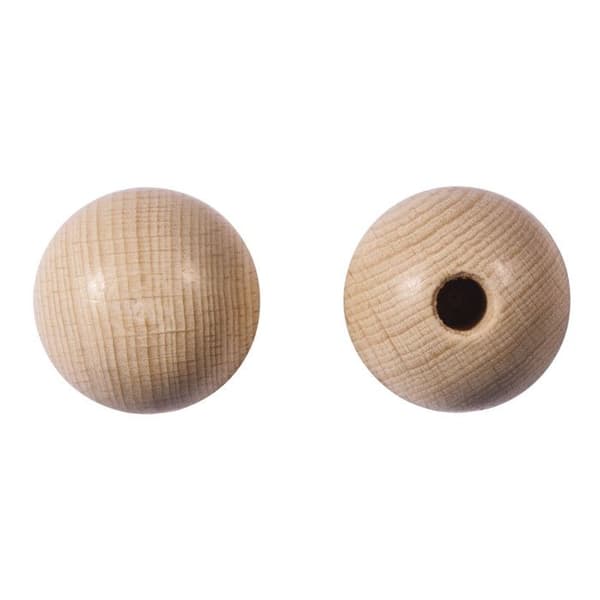 Träkulor ø 25 mm - halvborrade - 6 stycken - Rayher Beige