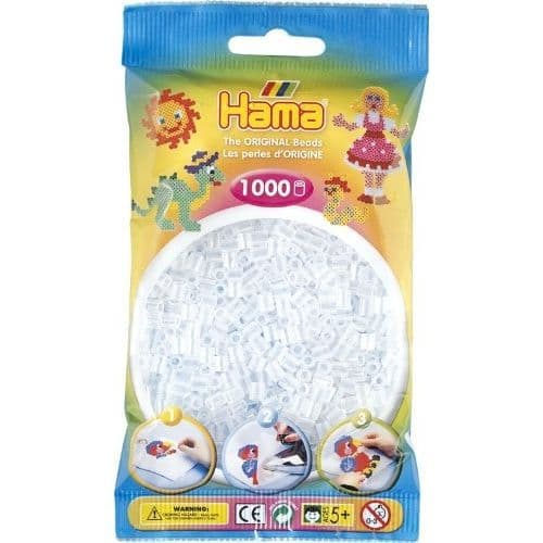 Kreativ leksak - HAMA - MIDI - Påse med 1000 pärlor - Färglös
