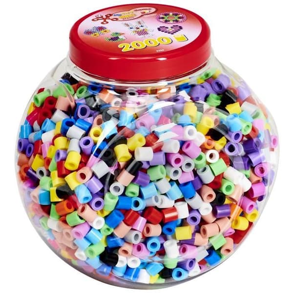 HAMA - Kruka med 2000 MAXI storlek strykpärlor - Kreativa hobbyer - Barn från 3 år