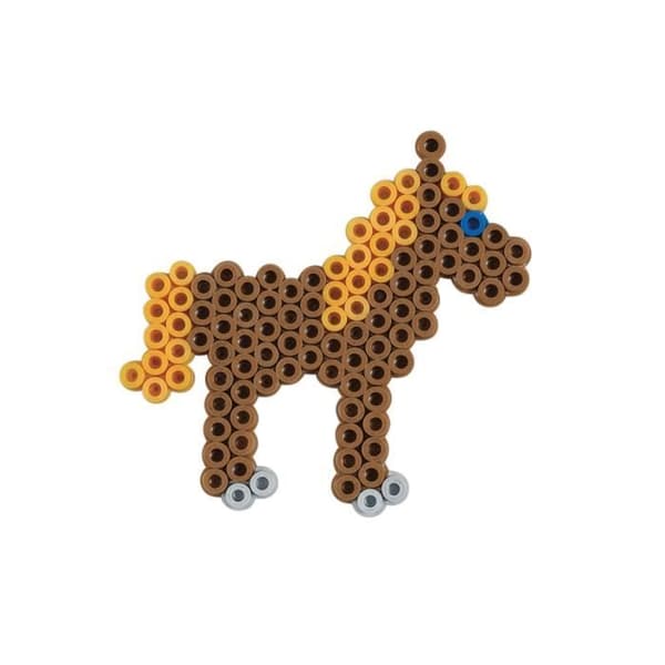 HAMA - "Farm animals"-låda med 2000 MIDI-strykpärlor och 1 tallrik - Kreativa hobbyer - från 5 år och uppåt