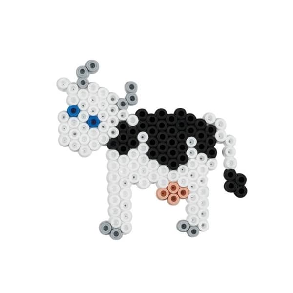 HAMA - "Farm animals"-låda med 2000 MIDI-strykpärlor och 1 tallrik - Kreativa hobbyer - från 5 år och uppåt