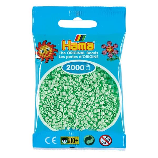 Strykpärlor - Hama - Pastellmint - 2000 pärlor - Ø2,5 mm - Blanda