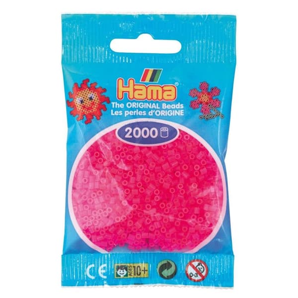 2 000 mini pärlor (små pärlor Ø2,5 mm) fuchsia