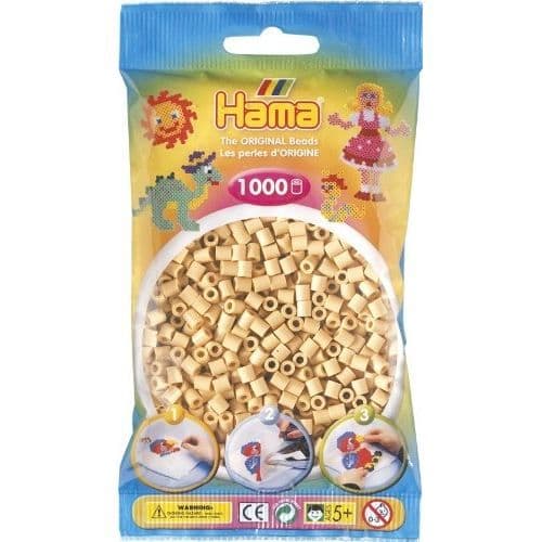 Perlor - HAMA - 1000 beige perlor - Blanda - Från 5 år - Levereras styckvis