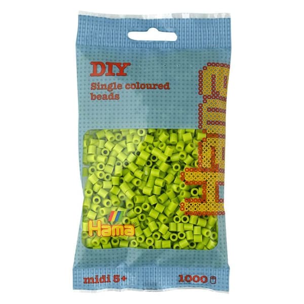 Strykpärlor - HAMA - Lime - 1 000 pärlor - Ø 5 mm - Från 5 år