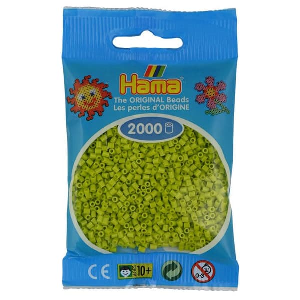 Strykpärlor - HAMA - Mini - Lime - 2000 pärlor - Ø2,5 mm