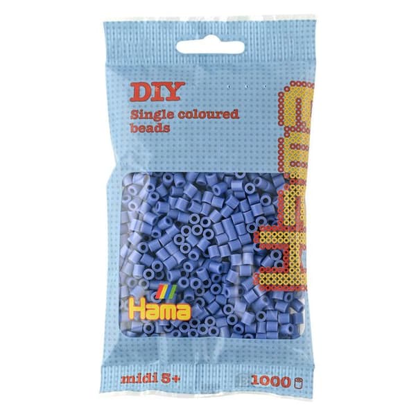 Strykpärlor - Hama - 1 000 lavendelpärlor - Ø 5 mm - Opaque - Barn 5 år och uppåt