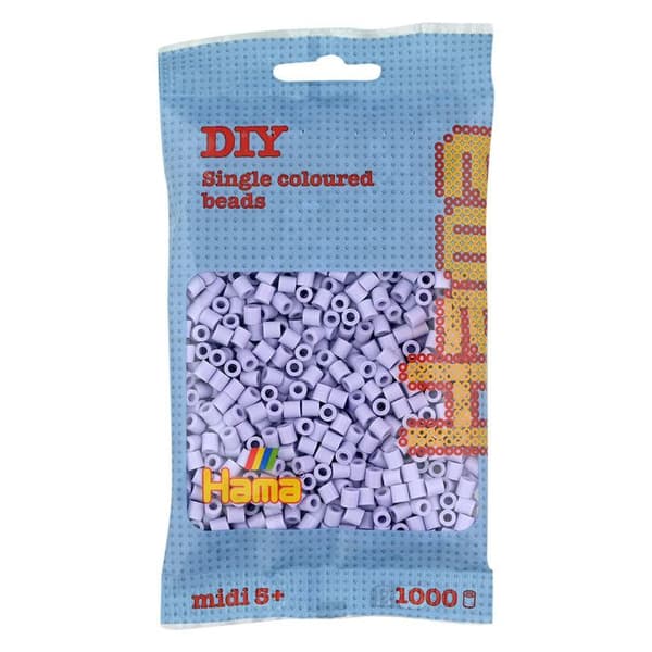 Strykpärlor - Hama - 1 000 pärlor - Ljus lavendel - Ø 5 mm - Opak