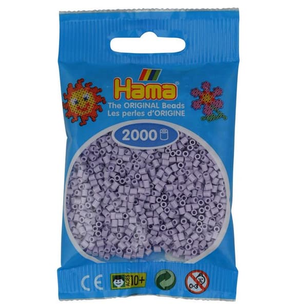 Strykpärlor - HAMA - Mini lätta lavendelpärlor - 2000 pärlor - Ø2,5 mm - Blandat