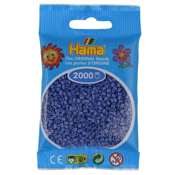 Strykpärlor - Hama - 2 000 minipärlor - Lavendelfärg - Ø 2,5 mm - Opak