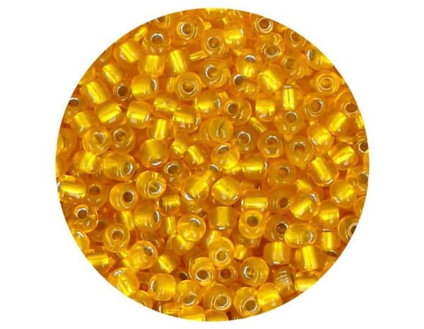 Innspiro - Z14214 - Gulsilver rund glasfrö 3,0mm. 8/0 500gr.