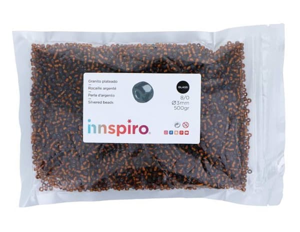 Innspiro - Z14213 - Bronspläterad rund glasfrö 3,0mm. 8/0 500gr.