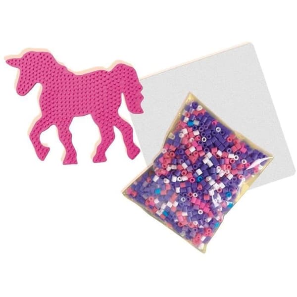 SES CREATIVE - Unicorns Glow in the Dark strykpärlor - 1200 pärlor - Flerfärgad
