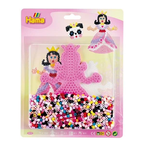 Strykjärnspärlor - HAMA - Prinsessa - Rosa - 1100 bitar - Från 5 år