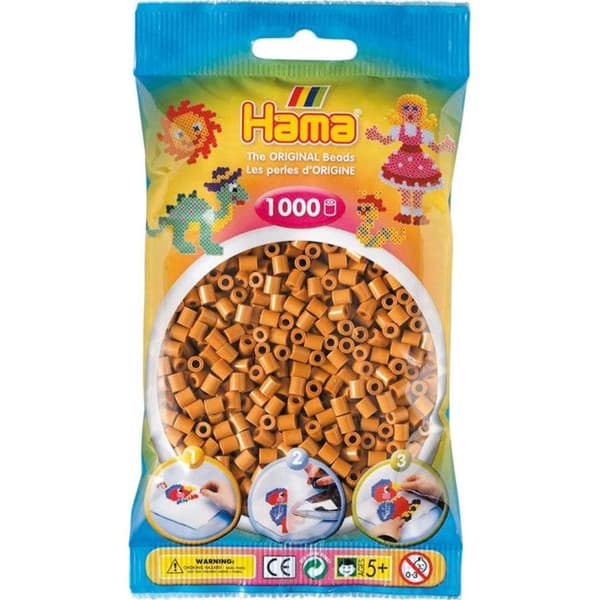 Perlor - HAMA - 1000 ljusbruna perlor - Både för pojkar och flickor - Från 5 år - Levereras styckevis
