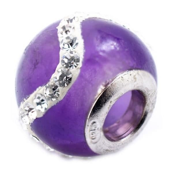 Bijoux - Viceroy - VMM0212-17 - Glaspärla - Silver 925 - Lila, Silverfärgad